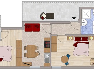 Appartement Kaltern Plan d'étage 6