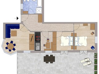 Appartement Kaltern Grondplan 6