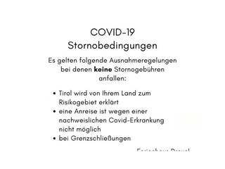 Covid Ferienhaus