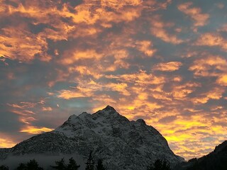 Klimmspitze im Abendrot