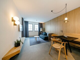 Apart-Suite Villa Rosa_Wohnzimmer_Ausziehcouch_01