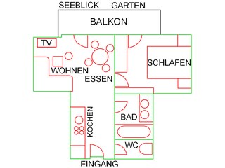 Grundriss Appartement BERGBLICK