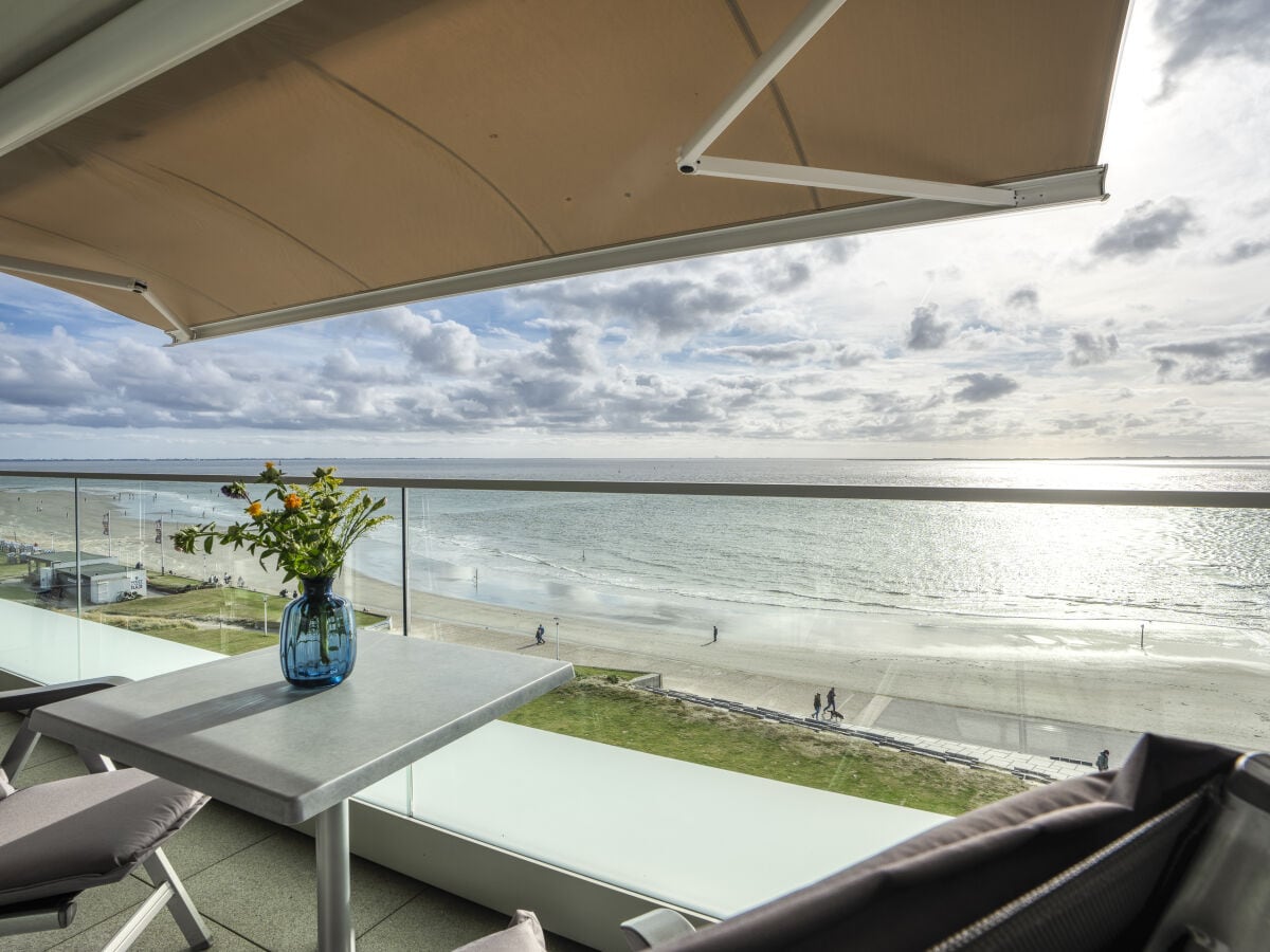 Balkon mit Blick auf Juist