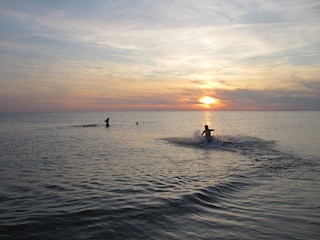 Baden bei Sonnenuntergang
