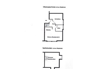 Grundriss der Wohnung OG/DG