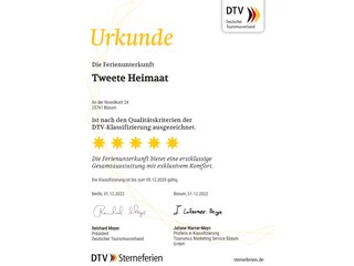 Urkunde Tweete Heimaat