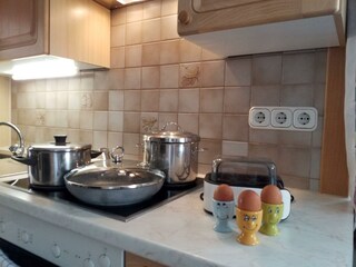 App. mit 2 Schlafräume Kochfeld , Eierkocher