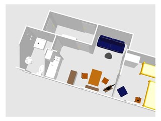 Vakantieappartement Borkum Grondplan 16