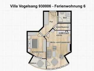 Appartamento per vacanze Binz Pianta del piano 29