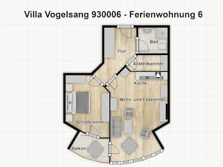Vakantieappartement Binz Grondplan 24