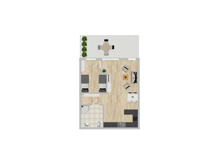 Vakantieappartement Burgtiefe Grondplan 17