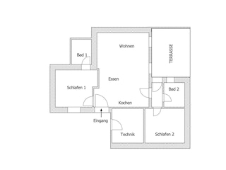 Ferienwohnung Bensersiel Grundriss 17