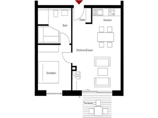 Vakantieappartement Fedderwardersiel Grondplan 21