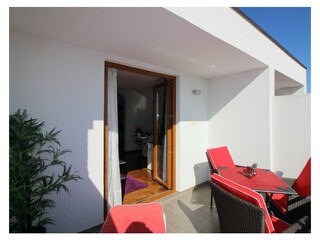 Zugang vom Wohnzimmer aufs Balkon
