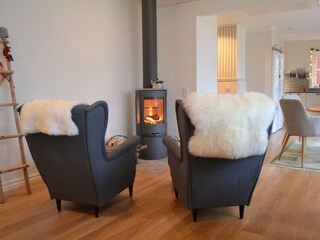Kaminofen im Wohnzimmer