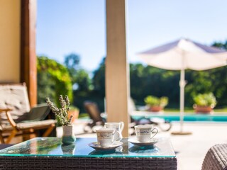 Tea time under our canopy
