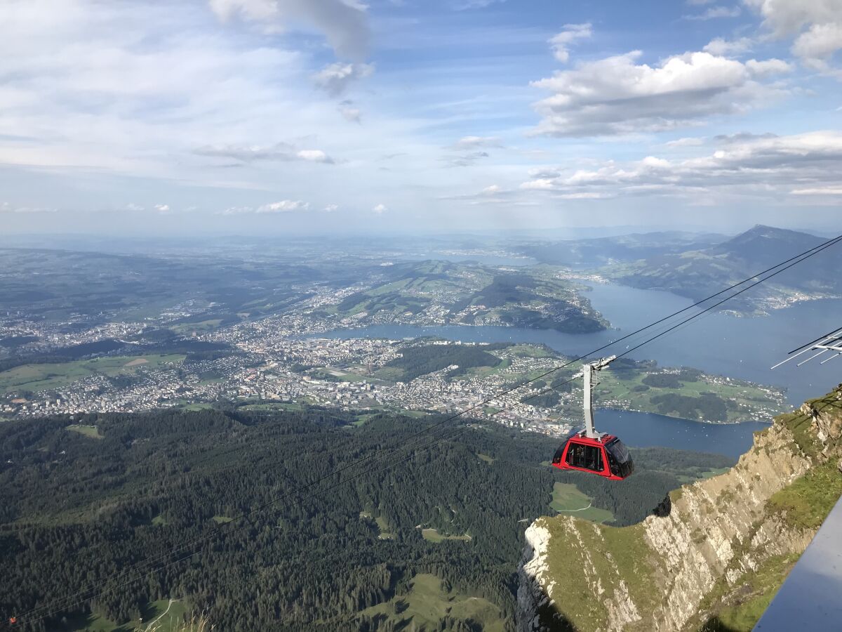 Vom Pilatus Richtung Stadt Luzern / Vierwaldstättersee