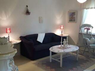 Tiled oven roon with a bedsofa first floor