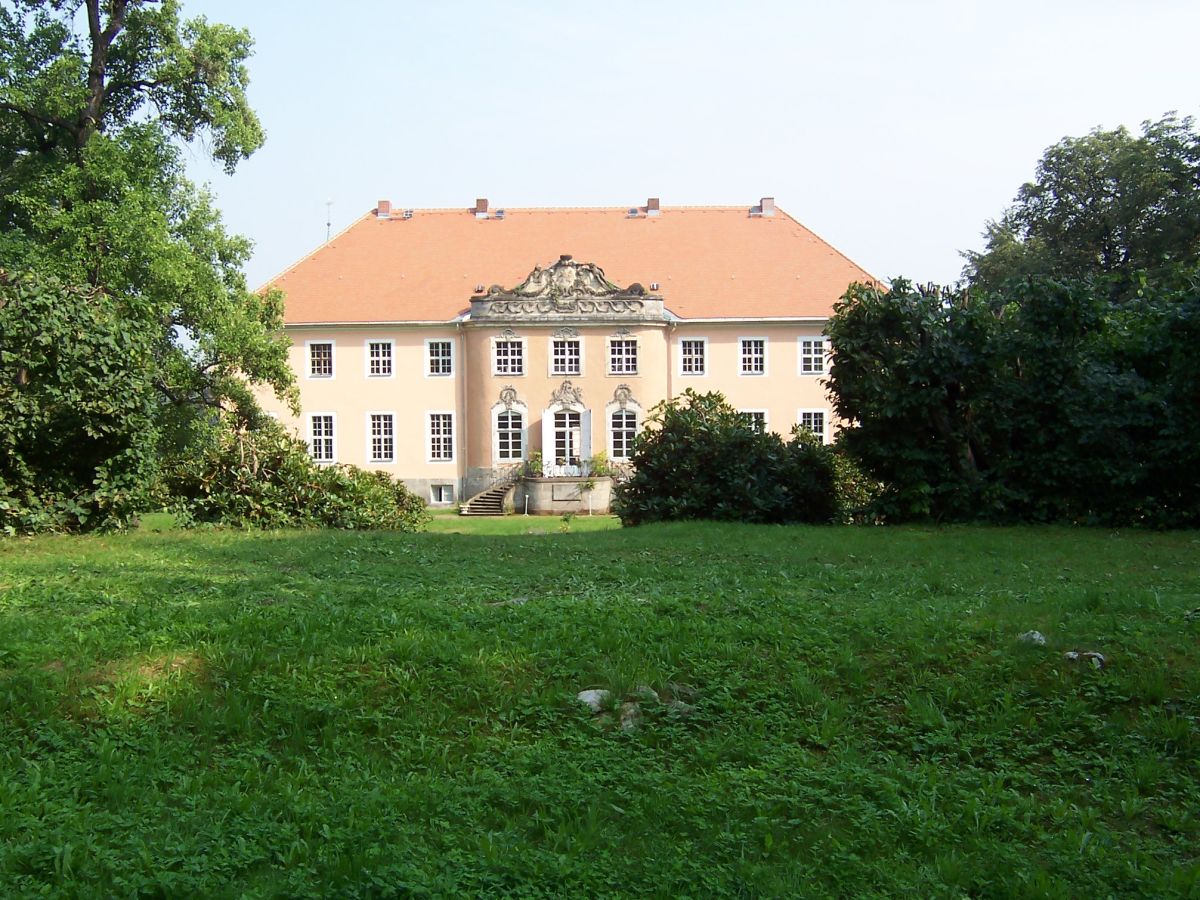 Reichstädt Castle, seen from the park.
