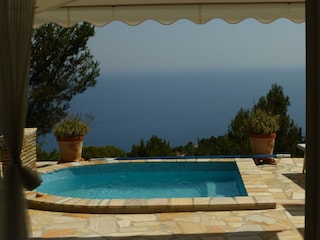 So ist der Ausblick vom Salon aus gesehen -
