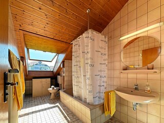 Apartment 6, bathroom with shower and bathtub