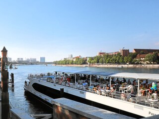 Excursion boat on the Rhine in Basel