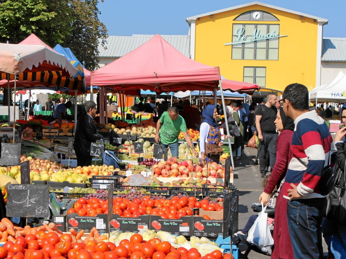 Markt in Mulhouse, Frankreich