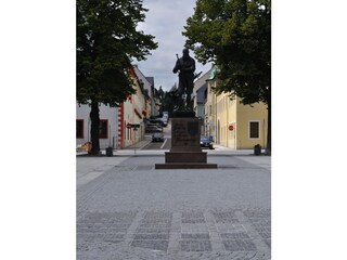 Blick vom Markt zu unserer Straße