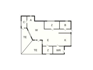 Vakantiehuis Tisvildeleje Grondplan 66