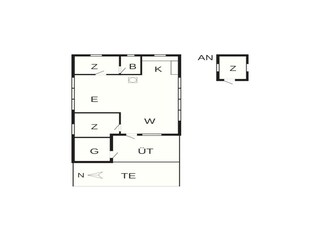 Vakantiehuis Gedesby Grondplan 22