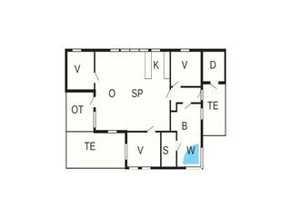 Casa de vacaciones Aalbæk Plano de planta 8
