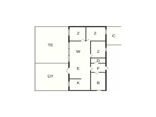 Vakantiehuis Ydby Grondplan 40