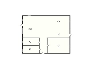 Vakantiehuis Bjerge Strand Grondplan 74