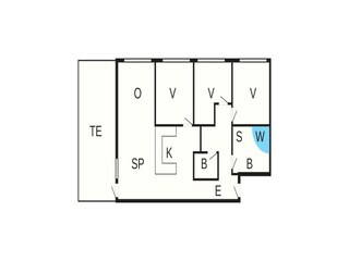 Appartement Søndervig Plan d'étage 2