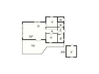 Vakantiehuis Oksbøl Grondplan 3