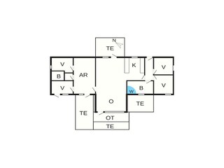 Vakantiehuis Havneby Grondplan 42