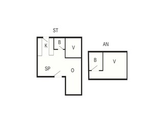 Vakantiehuis Blokhus Grondplan 45