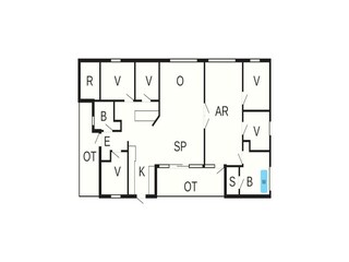 Vakantiehuis Ebeltoft Grondplan 2