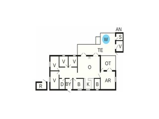 Vakantiehuis Aalbæk Grondplan 60