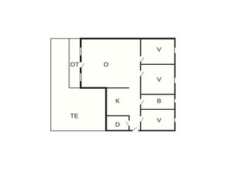 Casa de vacaciones Blåvand Plano de planta 37