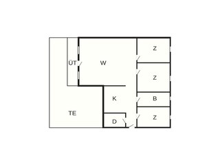 Vakantiehuis Blåvand Grondplan 37