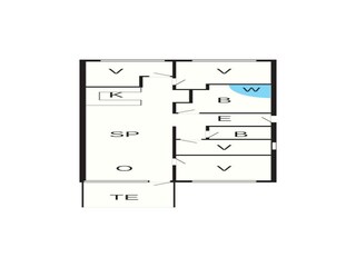 Appartement Søndervig Grondplan 45