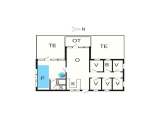 Casa de vacaciones Blåvand Plano de planta 11