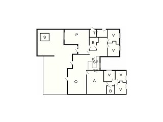 Vakantiehuis Marielyst Grondplan 6