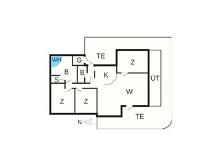 Vakantiehuis Skaven Strand Grondplan 3