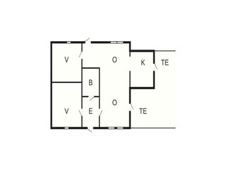 Vakantiehuis Vaeggerløse Grondplan 41