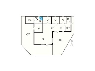 Vakantiehuis Fjerritslev Grondplan 39