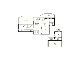 Vakantiehuis Spodsbjerg Grondplan 43