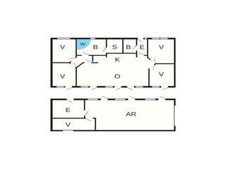 Casa per le vacanze Løkken Pianta del piano 2
