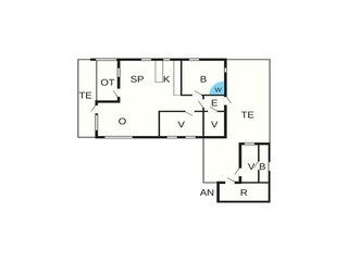 Casa de vacaciones Hals Plano de planta 2